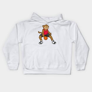 Monkey as Basketball player with Basketball Kids Hoodie